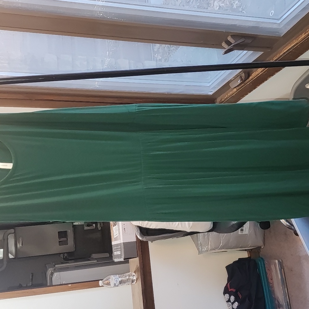 FIRM PRICE Elegant Green Sleeveless Maxi Dress, Summer, Special Occasion, Daily